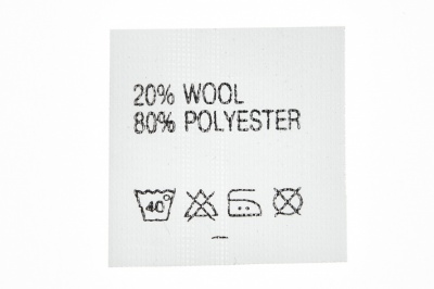 Состав и уход 20% wool 80% poliester - купить в Железногорске. Цена: 64.21 руб.