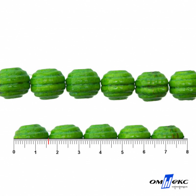 0309-Бусины деревянные "ОмТекс", 16 мм, упак.50+/-3шт, цв.019-зеленый - купить в Железногорске. Цена: 62.22 руб.