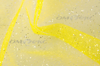 Сетка Глиттер, 40 гр/м2, шир.160см, цвет жёлтый - купить в Железногорске. Цена 163.01 руб.