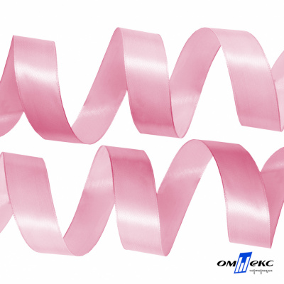 050-нежно-розовый Лента атласная упаковочная (В) 85+/-5гр/м2, шир.25 мм (1/2), 25+/-1 м - купить в Железногорске. Цена: 53.96 руб.