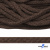 Шнур плетеный d-6 мм, 70% хлопок 30% полиэстер, уп.90+/-1 м, цв.1073-т.коричневый - купить в Железногорске. Цена: 594 руб.