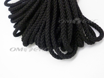 Шнур В-035 4 мм круп.плетение 100 м черный - купить в Железногорске. Цена: 156.40 руб.