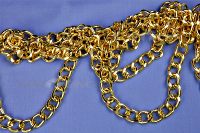 Цепь металл декоративная №11 (17*13) золото (10+/-1 м)  - купить в Железногорске. Цена: 1 341.87 руб.