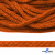 Шнур плетеный d-6 мм, 70% хлопок 30% полиэстер, уп.90+/-1 м, цв.1066-апельсин - купить в Железногорске. Цена: 588 руб.