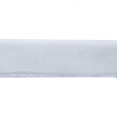 Лента бархатная нейлон, шир.12 мм, (упак. 45,7м), цв.01-белый - купить в Железногорске. Цена: 457.61 руб.