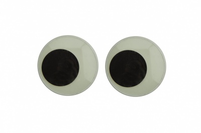 Глазки для игрушек, круглые, с бегающими зрачками, 40 мм/упак.20+/-2 шт, цв. -черно-белые - купить в Железногорске. Цена: 158.73 руб.