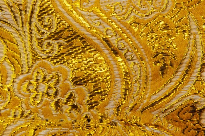 Ткань костюмная жаккард №12, 140 гр/м2, шир.150см, цвет жёлтый - купить в Железногорске. Цена 383.29 руб.