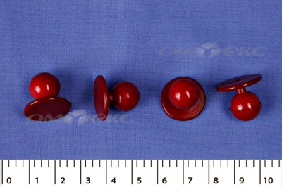Пуговица поварская "Пукля", 10 мм, цвет красный - купить в Железногорске. Цена: 2.28 руб.