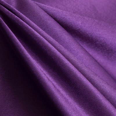 Поли креп-сатин 19-3536, 125 (+/-5) гр/м2, шир.150см, цвет фиолетовый - купить в Железногорске. Цена 155.57 руб.
