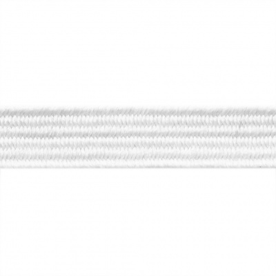 Резиновые нити с текстильным покрытием, шир. 6 мм (182 м/уп), цв.-белый - купить в Железногорске. Цена: 705.59 руб.