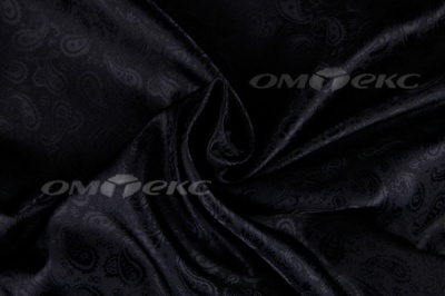 Ткань подкладочная жаккард Р14098, чёрный, 85 г/м2, шир. 150 см, 230T - купить в Железногорске. Цена 166.45 руб.