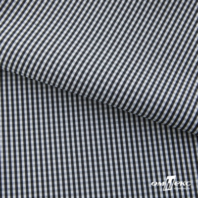 Ткань сорочечная Клетка Виши, 115 г/м2, 58% пэ,42% хл, шир.150 см, цв.6-черный, (арт.111) - купить в Железногорске. Цена 306.69 руб.