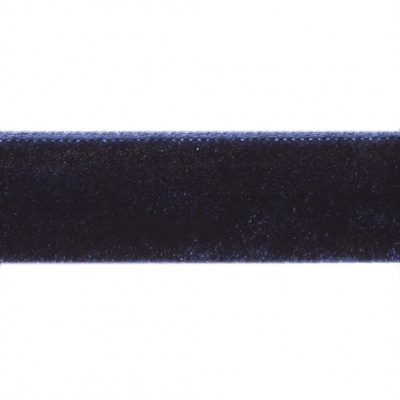 Лента бархатная нейлон, шир.12 мм, (упак. 45,7м), цв.180-т.синий - купить в Железногорске. Цена: 411.60 руб.