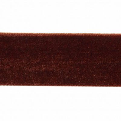 Лента бархатная нейлон, шир.25 мм, (упак. 45,7м), цв.120-шоколад - купить в Железногорске. Цена: 981.09 руб.