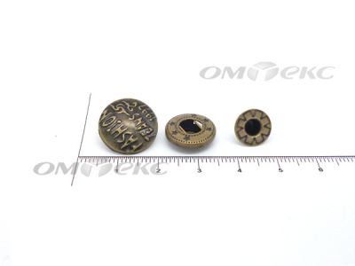 Кнопки металл 15 мм альфа антик с рис.№3  - купить в Железногорске. Цена: 2.90 руб.