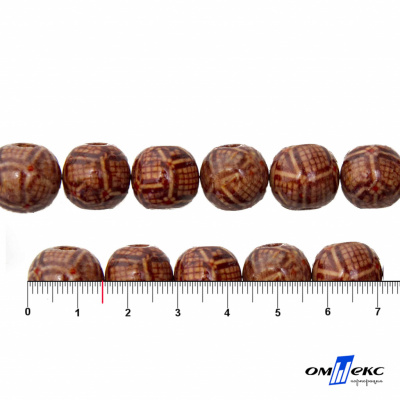 0125-Бусины деревянные "ОмТекс", 15 мм, упак.50+/-3шт - купить в Железногорске. Цена: 77 руб.