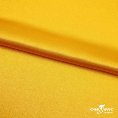 Поли креп-сатин 13-0859, 125 (+/-5) гр/м2, шир.150см, цвет жёлтый - купить в Железногорске. Цена 155.57 руб.