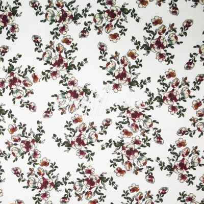 Плательная ткань "Фламенко" 23.1, 80 гр/м2, шир.150 см, принт растительный - купить в Железногорске. Цена 264.56 руб.
