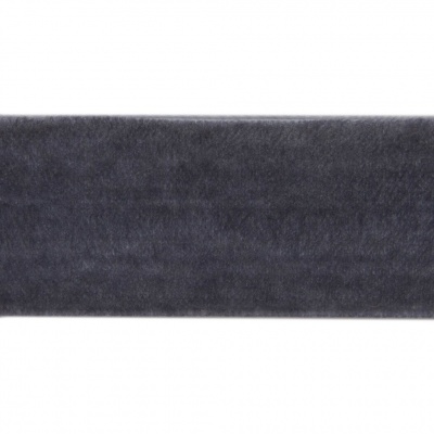 Лента бархатная нейлон, шир.25 мм, (упак. 45,7м), цв.189-т.серый - купить в Железногорске. Цена: 981.09 руб.