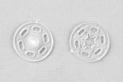 Кнопки пришивные пластиковые 15 мм, блистер 24шт, цв.-прозрачные - купить в Железногорске. Цена: 68.79 руб.