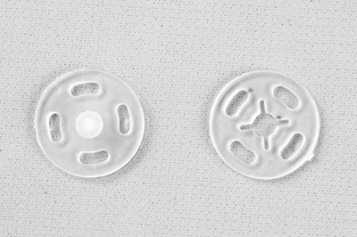 Кнопки пришивные пластиковые 13 мм, блистер 24шт, цв.-прозрачные - купить в Железногорске. Цена: 62.27 руб.