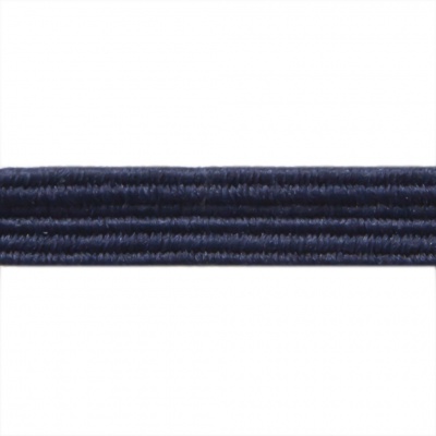 Резиновые нити с текстильным покрытием, шир. 6 мм ( упак.30 м/уп), цв.- 117-т.синий - купить в Железногорске. Цена: 152.05 руб.
