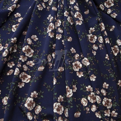 Плательная ткань "Фламенко" 3.2, 80 гр/м2, шир.150 см, принт растительный - купить в Железногорске. Цена 239.03 руб.