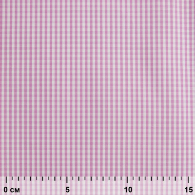 Ткань сорочечная Клетка Виши, 115 г/м2, 58% пэ,42% хл, шир.150 см, цв.1-розовый, (арт.111) - купить в Железногорске. Цена 306.69 руб.