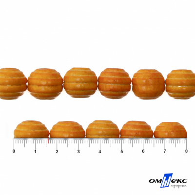 0309-Бусины деревянные "ОмТекс", 16 мм, упак.50+/-3шт, цв.003-оранжевый - купить в Железногорске. Цена: 62.22 руб.