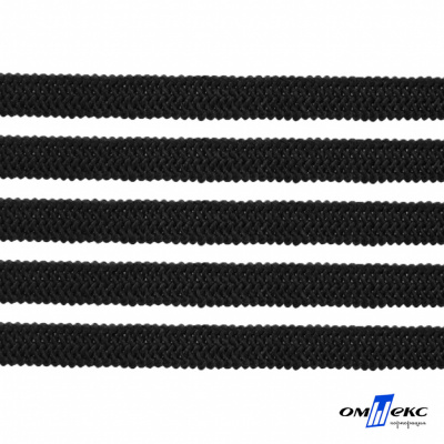 Лента эластичная вязанная (резинка) 4 мм (200+/-1 м) 400 гр/м2 черная бобина "ОМТЕКС" - купить в Железногорске. Цена: 1.78 руб.