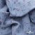 Ткань Муслин принт, 100% хлопок, 125 гр/м2, шир. 140 см, #2308 цв. 69 серо-голубой с цветком - купить в Железногорске. Цена 413.11 руб.