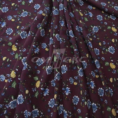 Плательная ткань "Фламенко" 4.1, 80 гр/м2, шир.150 см, принт растительный - купить в Железногорске. Цена 259.21 руб.