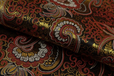 Ткань костюмная жаккард, 135 гр/м2, шир.150см, цвет бордо№6 - купить в Железногорске. Цена 441.95 руб.