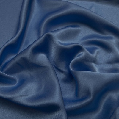 Поли креп-сатин 16-4132, 125 (+/-5) гр/м2, шир.150см, цвет голубой - купить в Железногорске. Цена 155.57 руб.