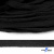 Шнур плетеный d-8 мм плоский, 70% хлопок 30% полиэстер, уп.85+/-1 м, цв.- чёрный - купить в Железногорске. Цена: 735 руб.