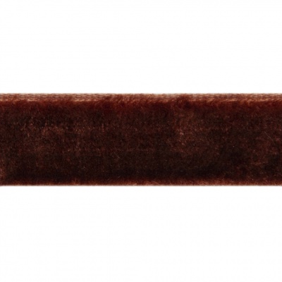 Лента бархатная нейлон, шир.12 мм, (упак. 45,7м), цв.120-шоколад - купить в Железногорске. Цена: 392 руб.